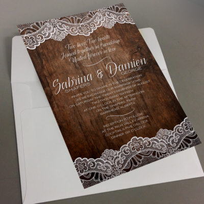 Invite 3 - Wood and Lace mockup